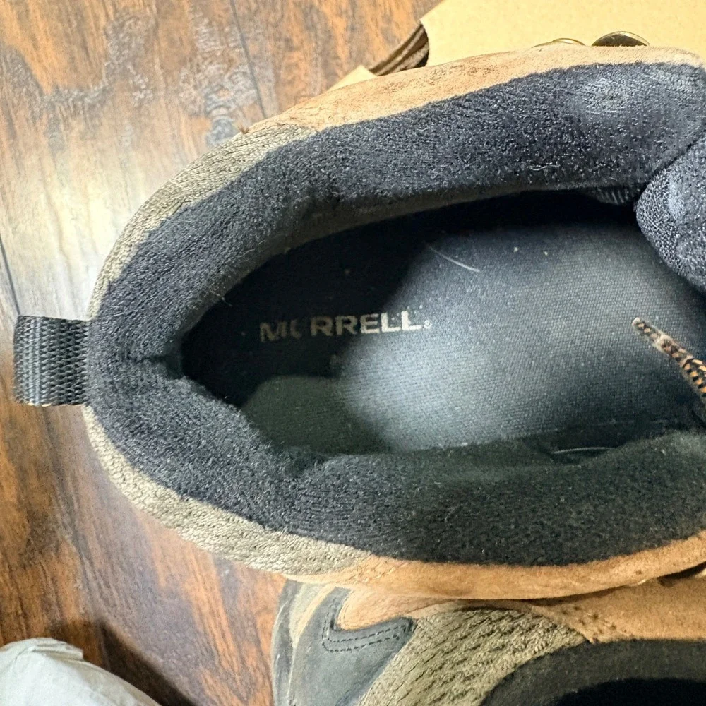 Merrell Moab 3 Mid Hiking Boots Mens 10.5 Brown Suede Vibram J035839